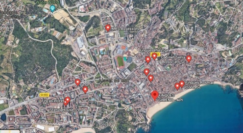 Property managers in Lloret de Mar. Aerial photo