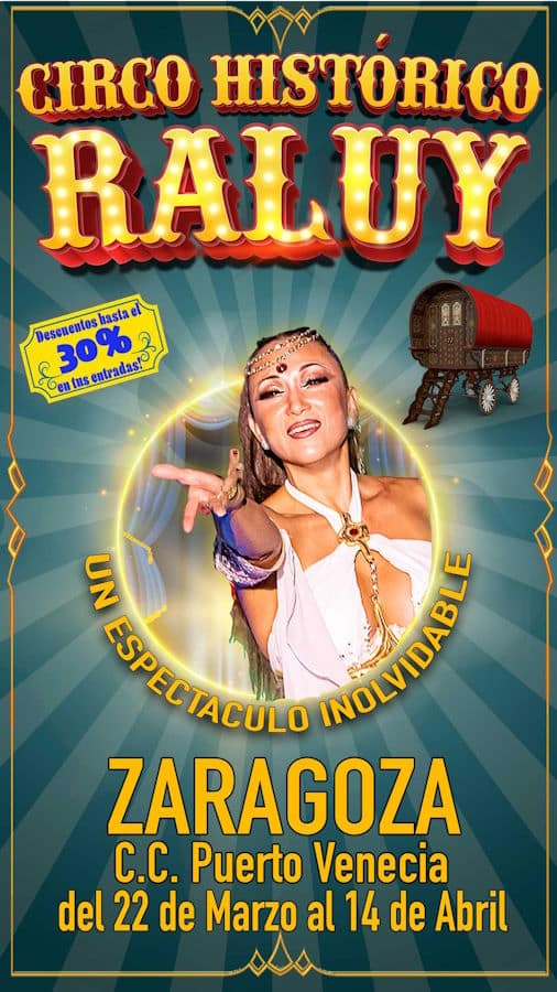 Cirque Raluy à Saragosse : Affiche avec Rosa Raluy