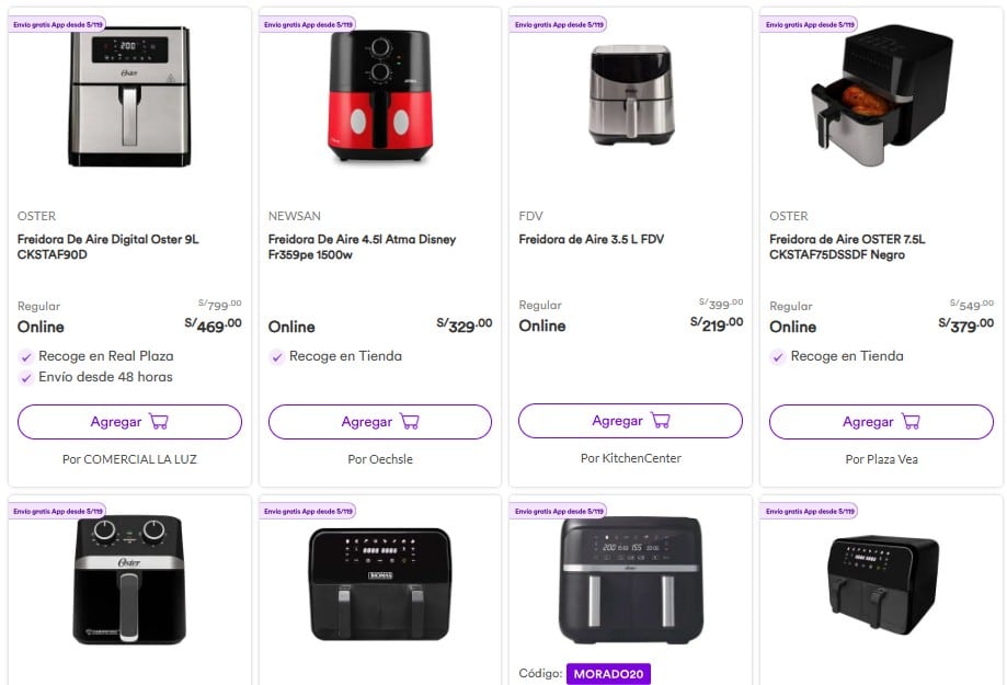 Las mejores freidoras de aire del mercado. Catálogo de productos.