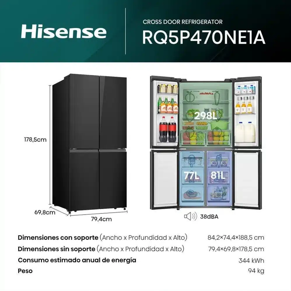 Las mejores ofertas del mercado en refrigeradora. Imagen de una refrigeradora de doble puerta.
