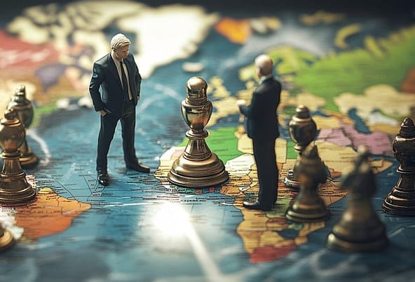 Litigio o negociación qué camino elegir cuando surge un conflicto empresarial. Personas enfrentadas.