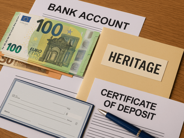 Trámites bancarios al aceptar una herencia con dinero