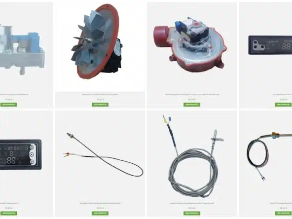 Repuestos para estufas de pellets. Productos de la web.