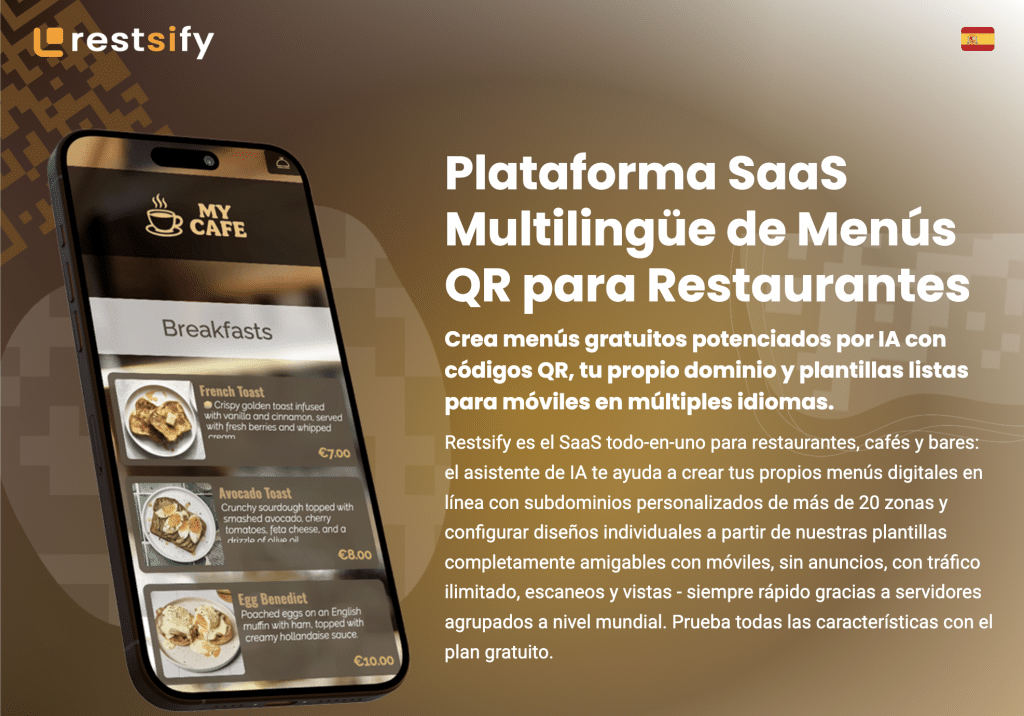 Restsify: Menús digitales QR para una experiencia gastronómica