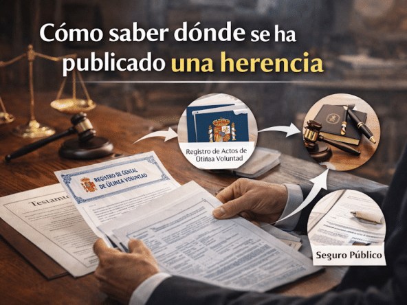 Como saber dónde se ha publicado una herencia