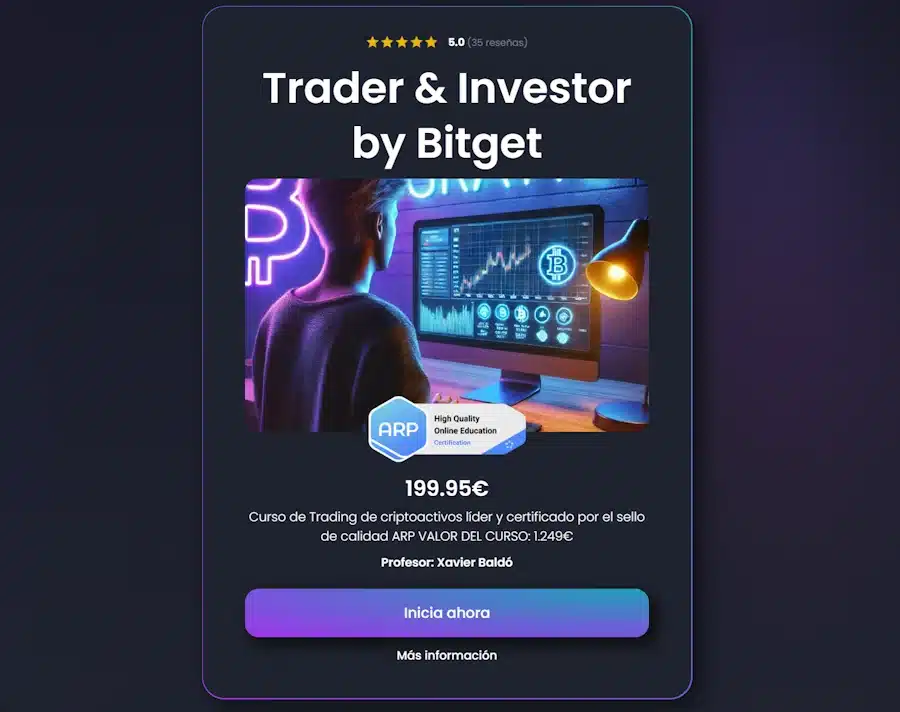 Curso de trading de criptomonedas. Imagen del curso