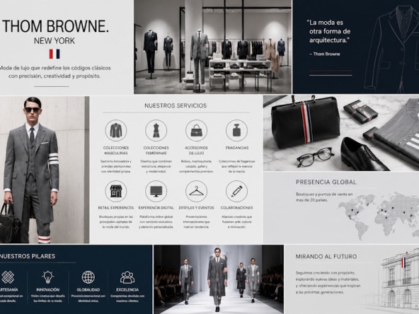 Thom Browne: servicios, expansión internacional y futuro de una firma de lujo global