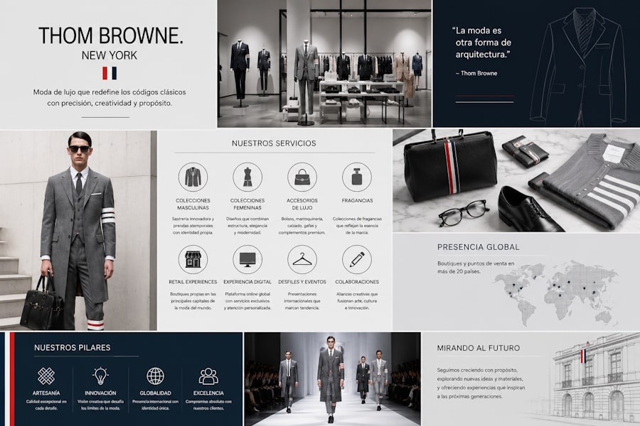 Thom Browne: servicios, expansión internacional y futuro de una firma de lujo global
