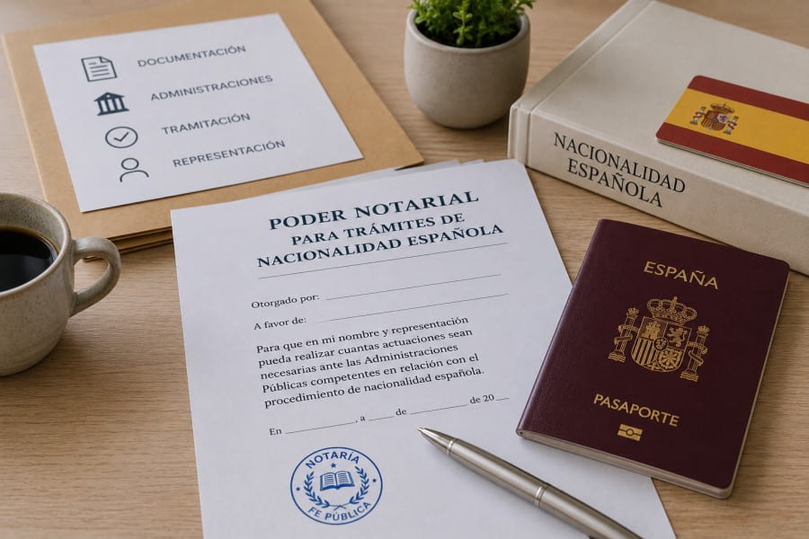 Poder notarial para nacionalidad española: cómo facilita determinados trámites administrativos