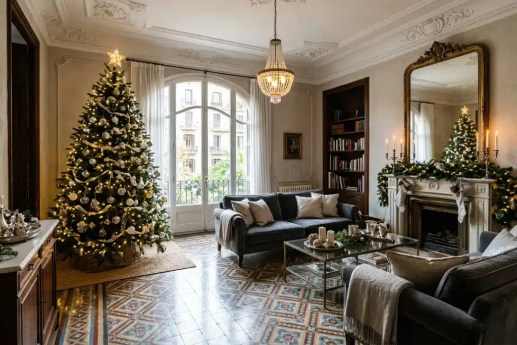 Un palacete en Madrid y un piso modernista en Barcelona: así es la Casa de Navidad de El Mueble 2026